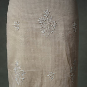Lucknowi Chikankari Kota Doria Cotton Unstitched Dress Material: Kurta with Dupatta 23