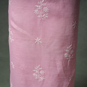 Lucknowi Chikankari Kota Doria Cotton Unstitched Dress Material: Kurta with Dupatta 29