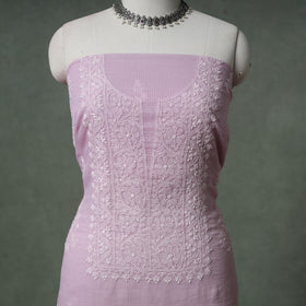 Lucknowi Chikankari Kota Doria Cotton Unstitched Dress Material: Kurta with Dupatta 30