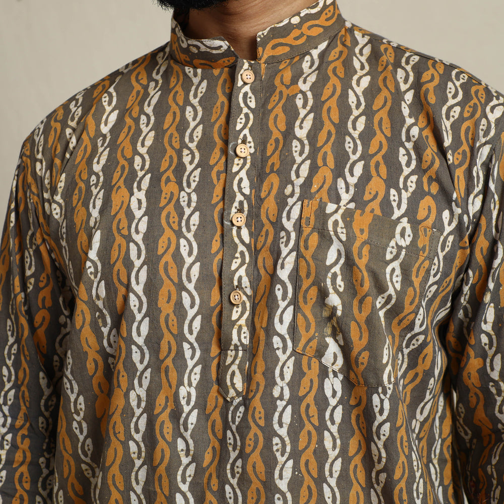 Batik men kurta 