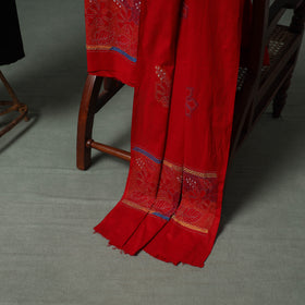 Bengal Kantha Hand Embroidered Cotton Unstitched Dress Material: Kurta, Bottom & Dupatta 02