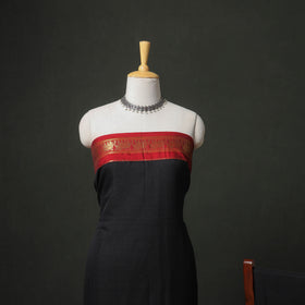 Dharwad Cotton Plain Zari Border Unstitched Dress Material: Kurta, Bottom & Dupatta 01