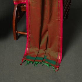 Dharwad Cotton Plain Zari Border Unstitched Dress Material: Kurta, Bottom & Dupatta 05