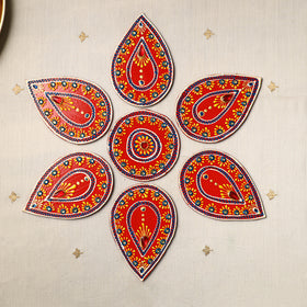 Flower - traditional hand painted beadwork decor rangoli 01