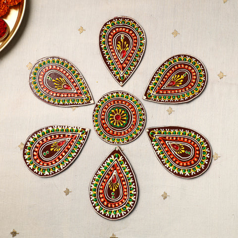 Flower - Traditional Handpainted Beadwork Decor Rangoli 07