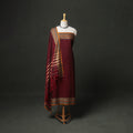 Dharwad Cotton Plain Thread Border Unstitched Dress Material: Kurta, Bottom & Dupatta 14
