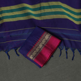 Dharwad Cotton Plain Thread Border Unstitched Dress Material: Kurta, Bottom & Dupatta 20