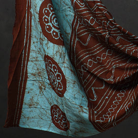 Buy Blue 3pc Cotton Kutch Batik Print Dress Material