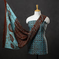 Buy Blue 3pc Cotton Kutch Batik Print Dress Material