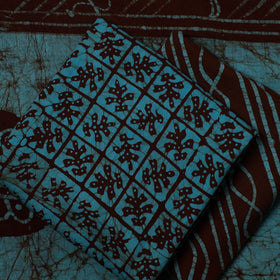 Buy Blue 3pc Cotton Kutch Batik Print Dress Material