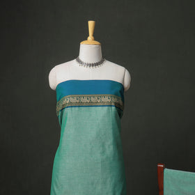 Dharwad Cotton Plain Thread Border Unstitched Dress Material: Kurta, Bottom & Dupatta 18