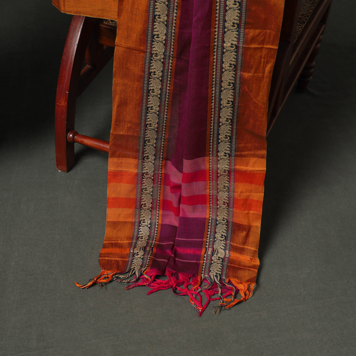 Dharwad Cotton Plain Thread Border Unstitched Dress Material: Kurta, Bottom & Dupatta 19