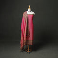 Dharwad Cotton Plain Thread Border Unstitched Dress Material: Kurta, Bottom & Dupatta 22