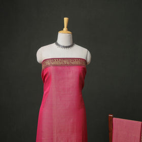 Dharwad Cotton Plain Thread Border Unstitched Dress Material: Kurta, Bottom & Dupatta 22