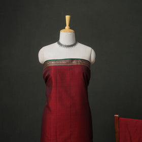Dharwad Cotton Plain Thread Border Unstitched Dress Material: Kurta, Bottom & Dupatta 27