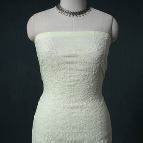 Lucknowi Chikankari Kota Doria Cotton Semi Stitched Dress Material: Kurta with Dupatta 18