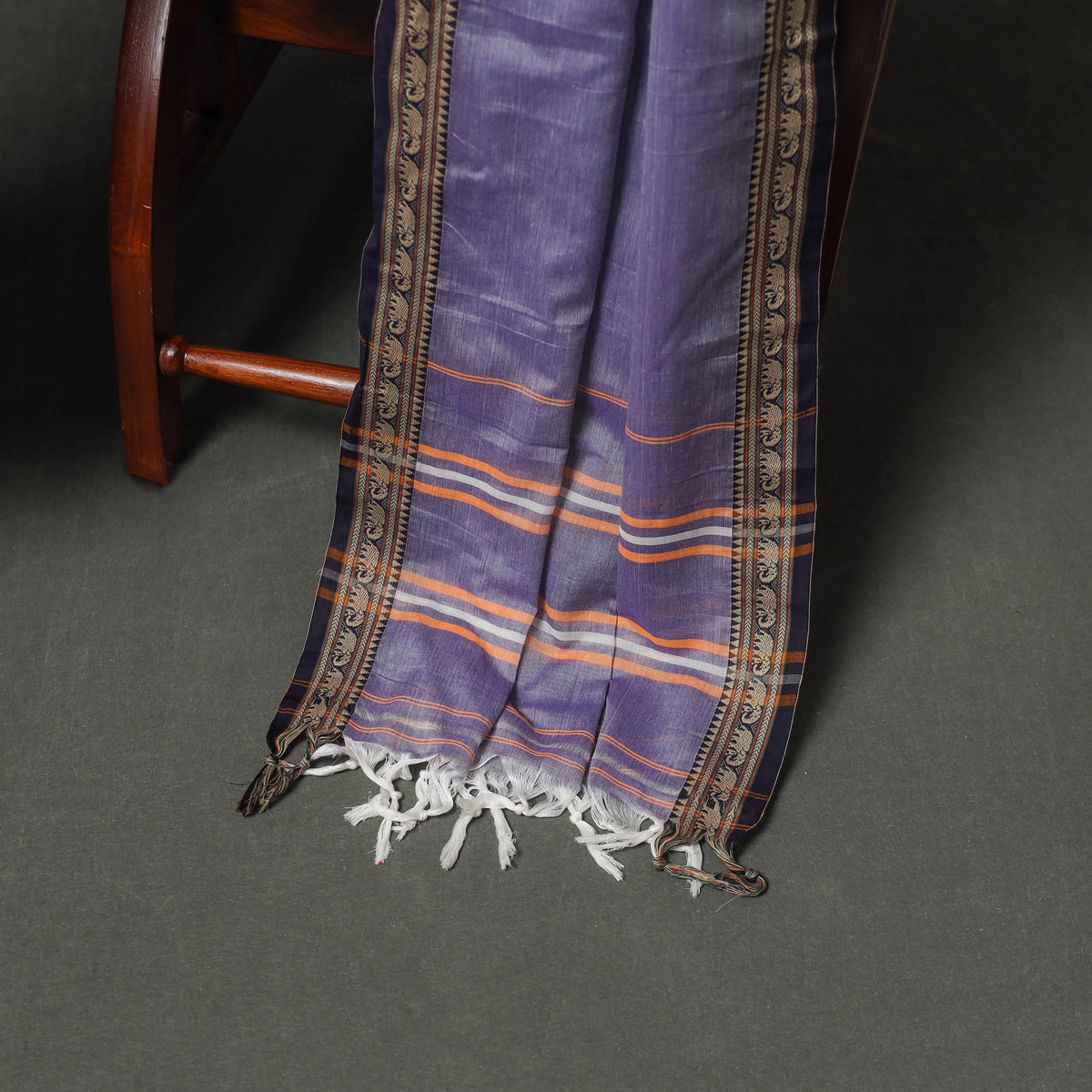 Dharwad Cotton Plain Thread Border Unstitched Dress Material: Kurta, Bottom & Dupatta 31