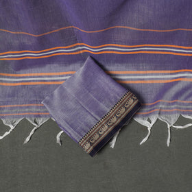 Dharwad Cotton Plain Thread Border Unstitched Dress Material: Kurta, Bottom & Dupatta 31