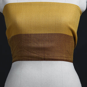 Yellow - woollen plain blouse piece 01 - handcrafted