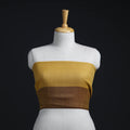 Yellow - woollen plain blouse piece 01 - handcrafted