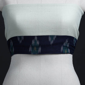 White - woollen plain blouse piece 02 - handcrafted