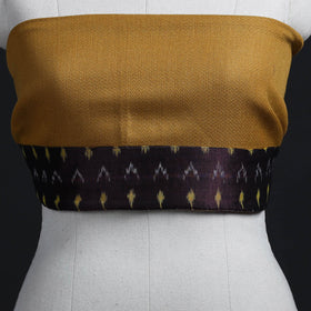 Yellow - woollen plain blouse piece 04 - handcrafted