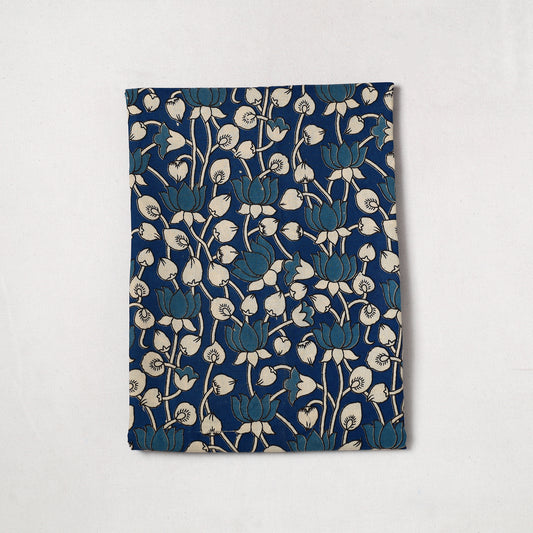 Blue - Kalamkari Printed Cotton Precut Fabric 16