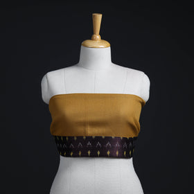 Yellow - woollen plain blouse piece 04 - handcrafted