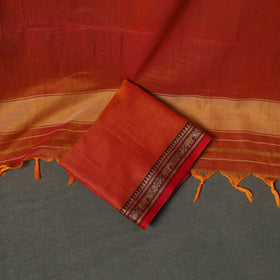 Dharwad Cotton Plain Thread Border Unstitched Dress Material: Kurta, Bottom & Dupatta 32