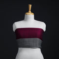 Purple - woollen plain blouse piece 05 - handcrafted