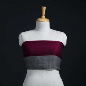 Purple - woollen plain blouse piece 05 - handcrafted
