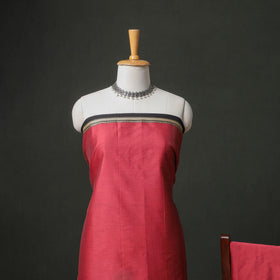 Dharwad Cotton Plain Thread Border Unstitched Dress Material: Kurta, Bottom & Dupatta 33