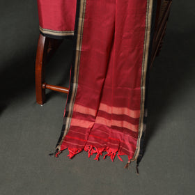 Dharwad Cotton Plain Thread Border Unstitched Dress Material: Kurta, Bottom & Dupatta 33