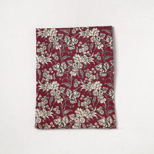 Purple - Kalamkari Printed Cotton Precut Fabric (1.1 meter) 21