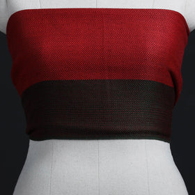 Red - woollen plain blouse piece 10 - handcrafted