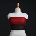 Red - woollen plain blouse piece 10 - handcrafted