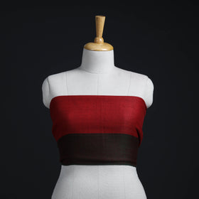 Red - woollen plain blouse piece 10 - handcrafted