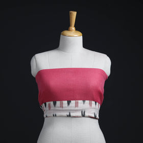 Pink - woollen plain blouse piece 18 - handcrafted