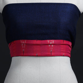 Blue - woollen plain blouse piece 19 - handcrafted