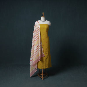 Jacquard Cotton Unstitched Dress Material: Kurta with Dupatta 20
