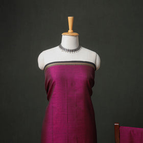 Dharwad Cotton Plain Thread Border Unstitched Dress Material: Kurta, Bottom & Dupatta 36