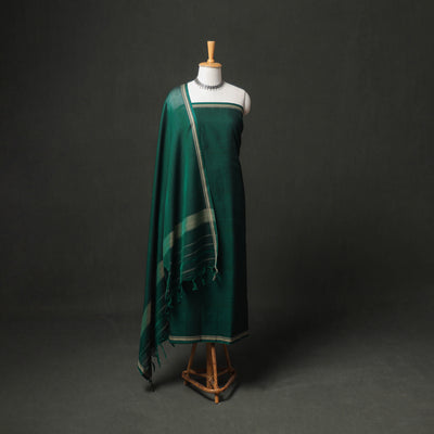 Dharwad Cotton Plain Thread Border Unstitched Dress Material: Kurta, Bottom & Dupatta 37