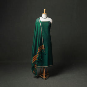 Dharwad Cotton Plain Thread Border Unstitched Dress Material: Kurta, Bottom & Dupatta 39
