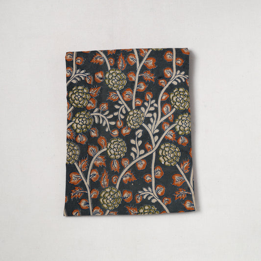 Black - Kalamkari Printed Cotton Precut Fabric (1.7 meter) 36