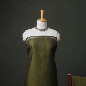 Green - Dharwad Cotton Plain Thread Border Unstitched Dress Material: Kurta, Bottom & Dupatta 40