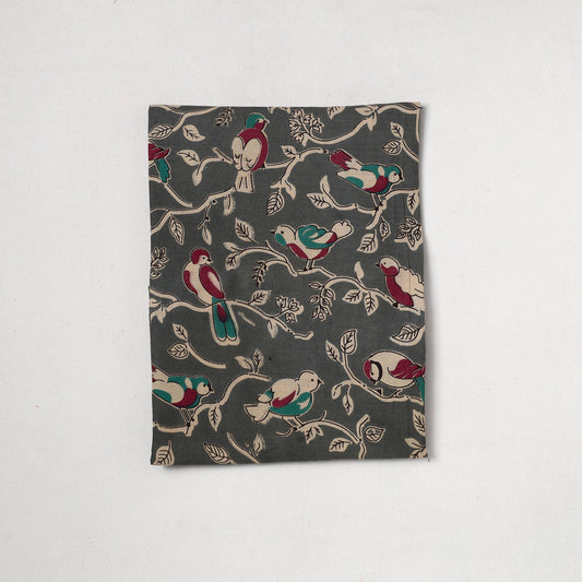 Grey - Kalamkari Printed Cotton Precut Fabric (1 meter) 37