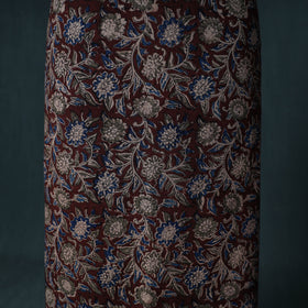 Kalamkari Block Print Natural Dyed Cotton Unstitched Dress Material: Kurta with Dupatta 08