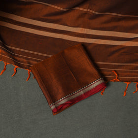 Dharwad Cotton Plain Thread Border Unstitched Dress Material: Kurta, Bottom & Dupatta 42