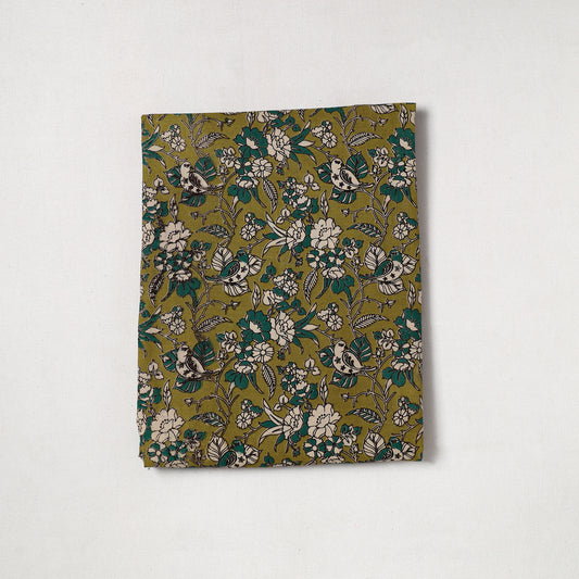 Green - Kalamkari Printed Cotton Precut Fabric (1.25 meter) 42