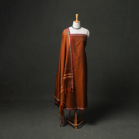 Dharwad Cotton Plain Thread Border Unstitched Dress Material: Kurta, Bottom & Dupatta 42
